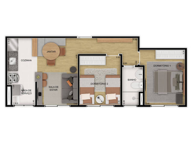 #65 - Apartamento para Venda em Praia Grande - SP - 3